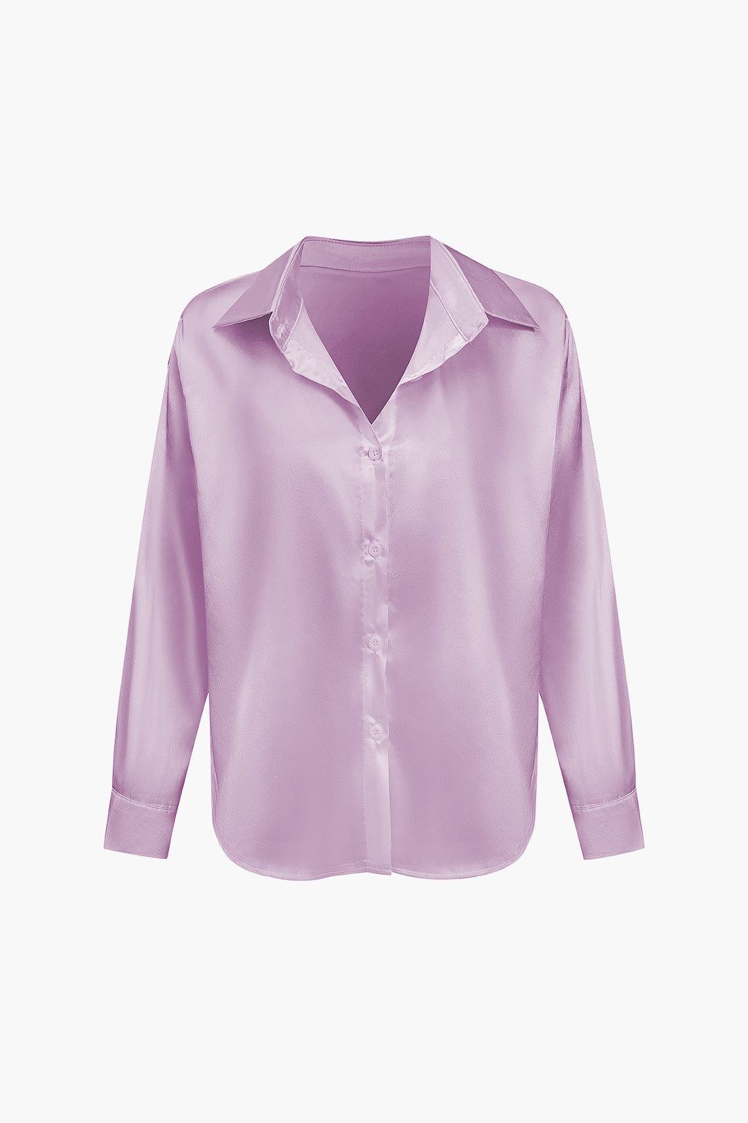 Florentine | Elegante Langarm-Bluse aus seidigem Satin