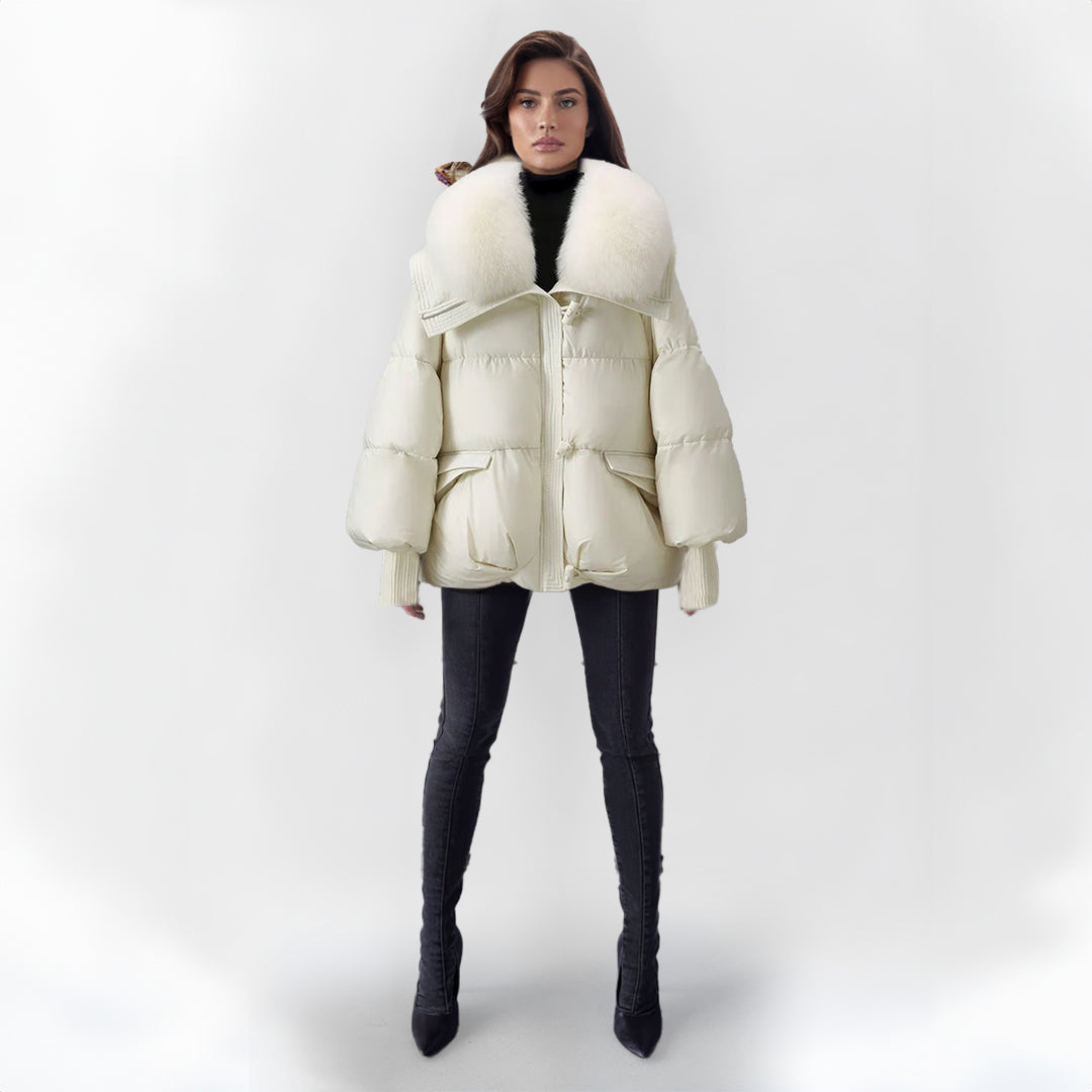 Gretl | Pufferjacke mit Kunstpelzkragen