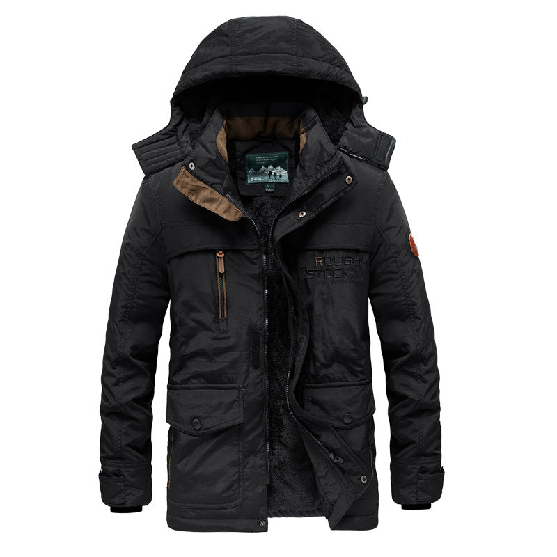 Warme Winterjacke mit Kapuze und Innenfutter für kalte Tage