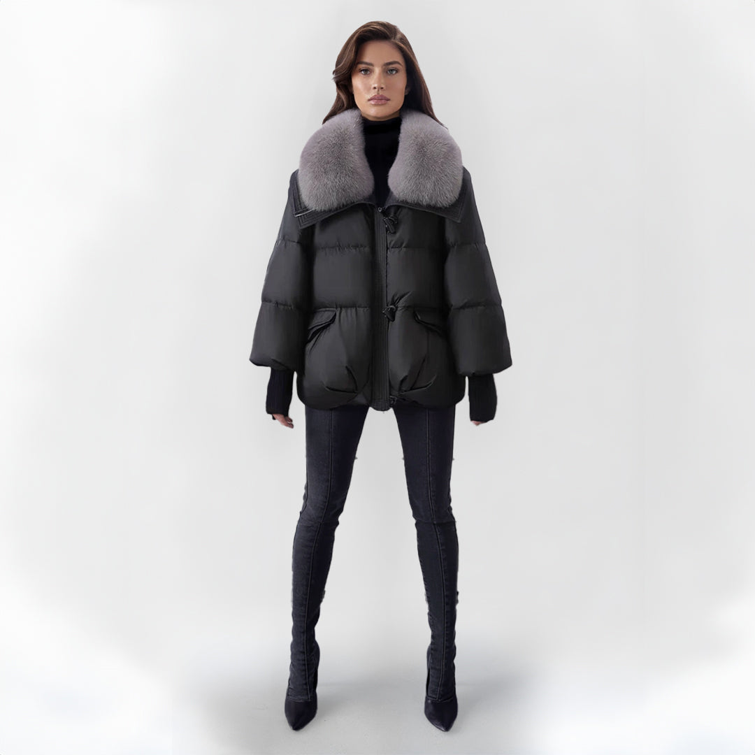 Gretl | Pufferjacke mit Kunstpelzkragen