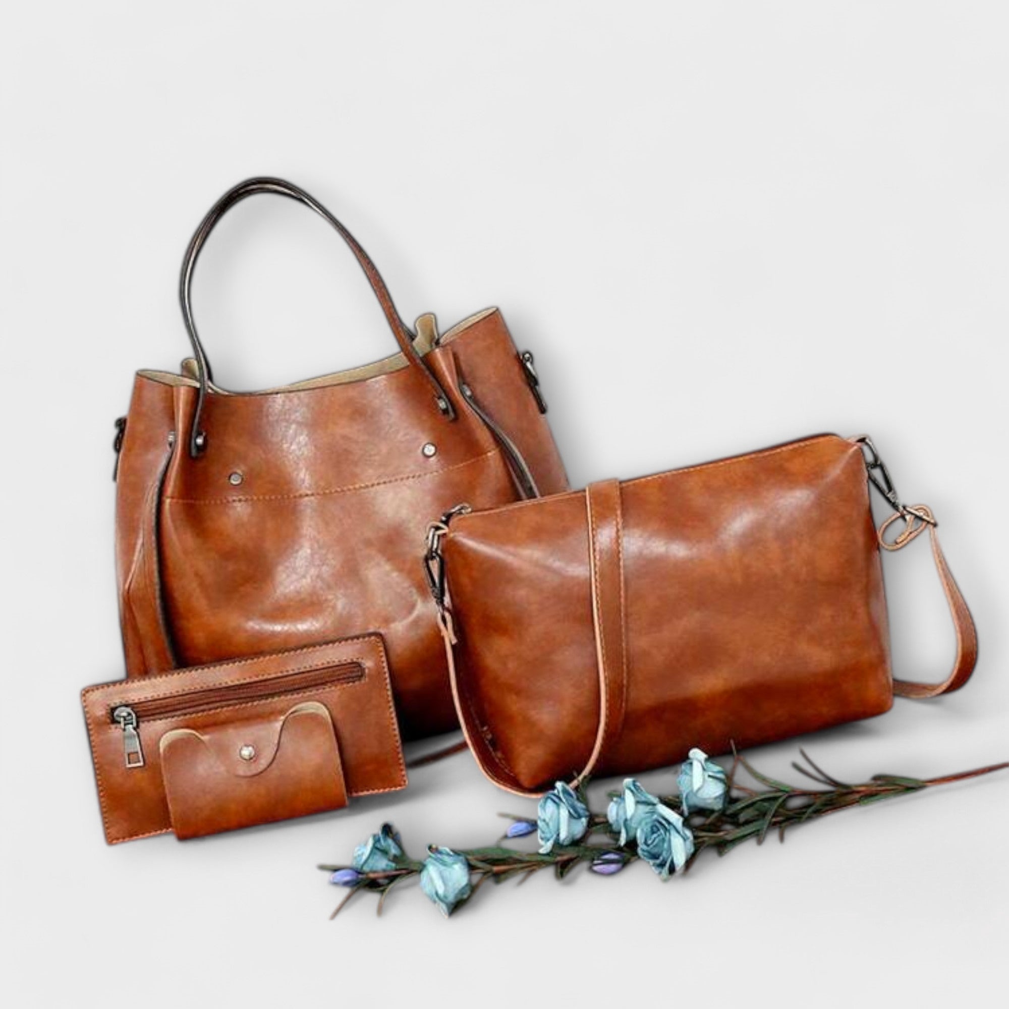 Lora. - 4-teiliges Vintage-Taschen-Set