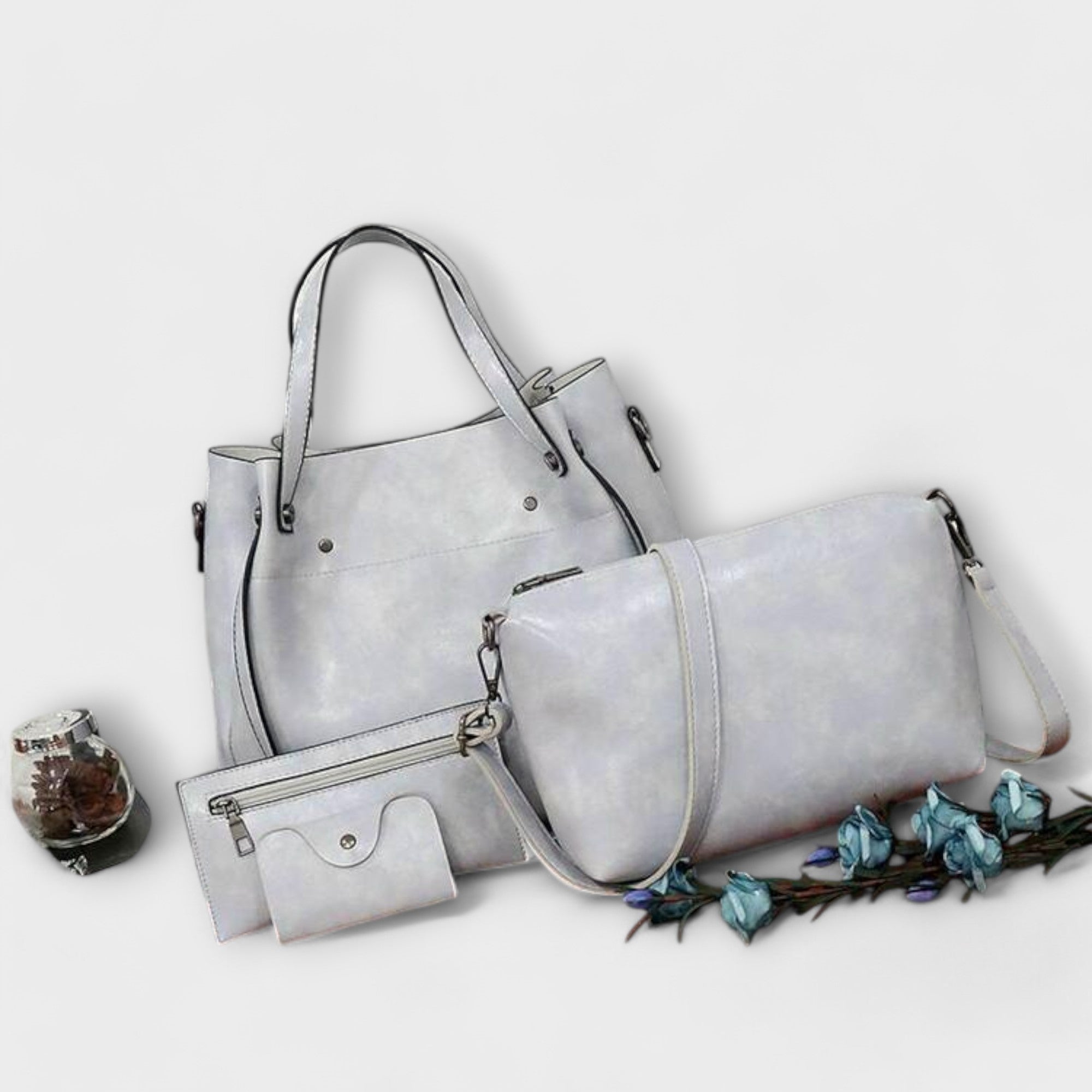 Lora. - 4-teiliges Vintage-Taschen-Set