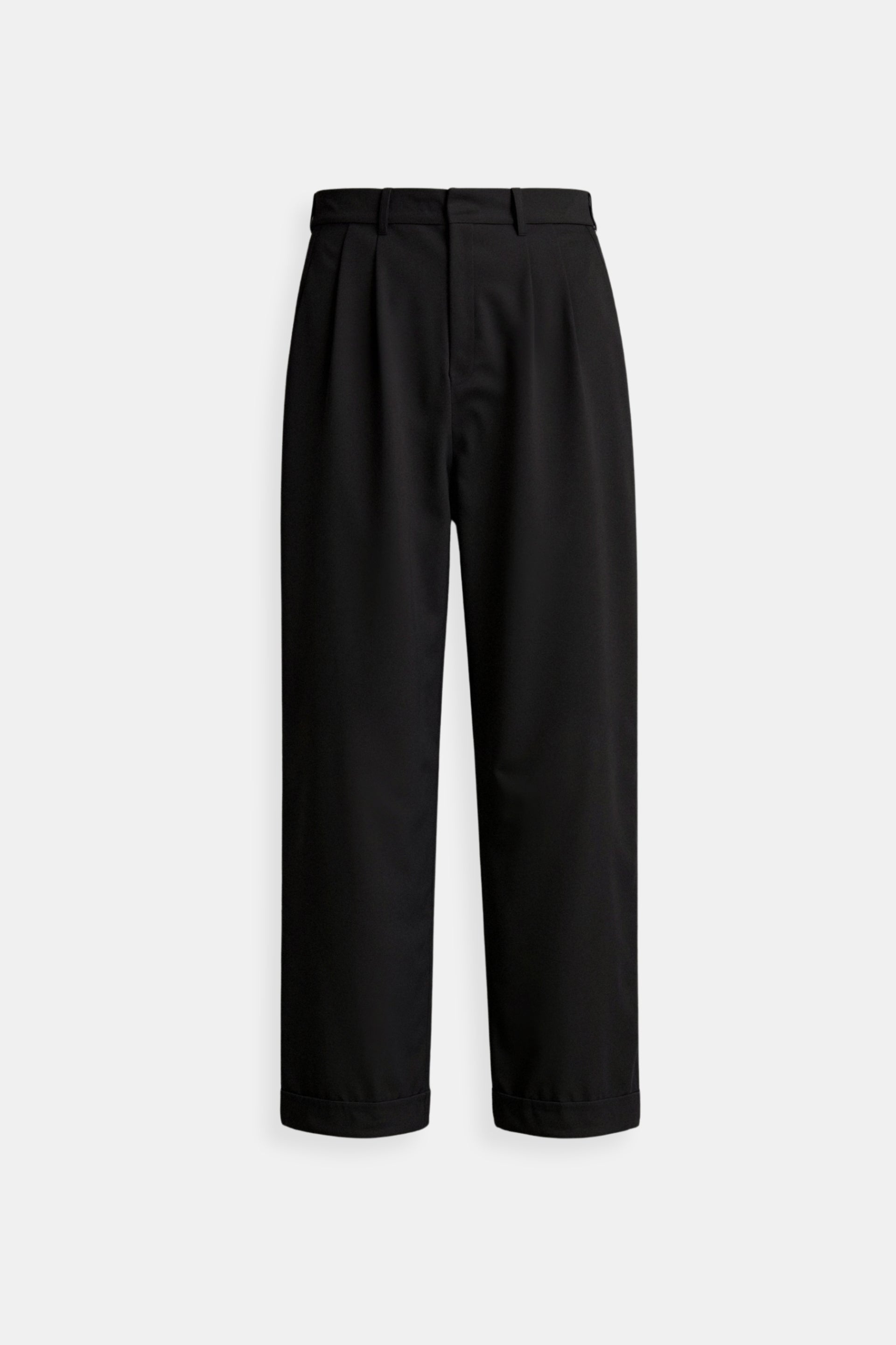 Zeitlose Damenhose mit Bundfalten und umgeschlagenem Saum