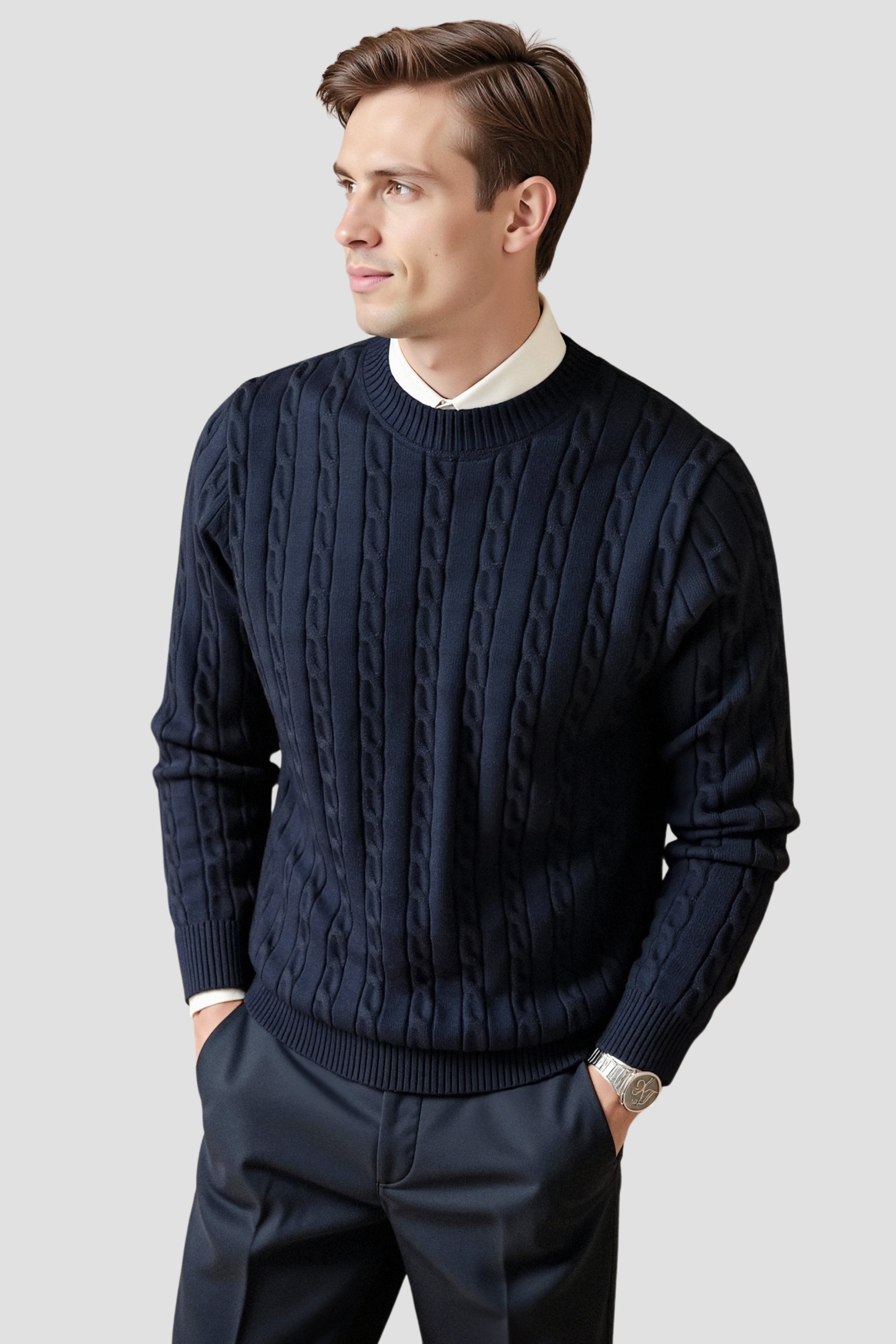 Klassischer Zopfstrickpullover | Eleganz trifft auf Komfort