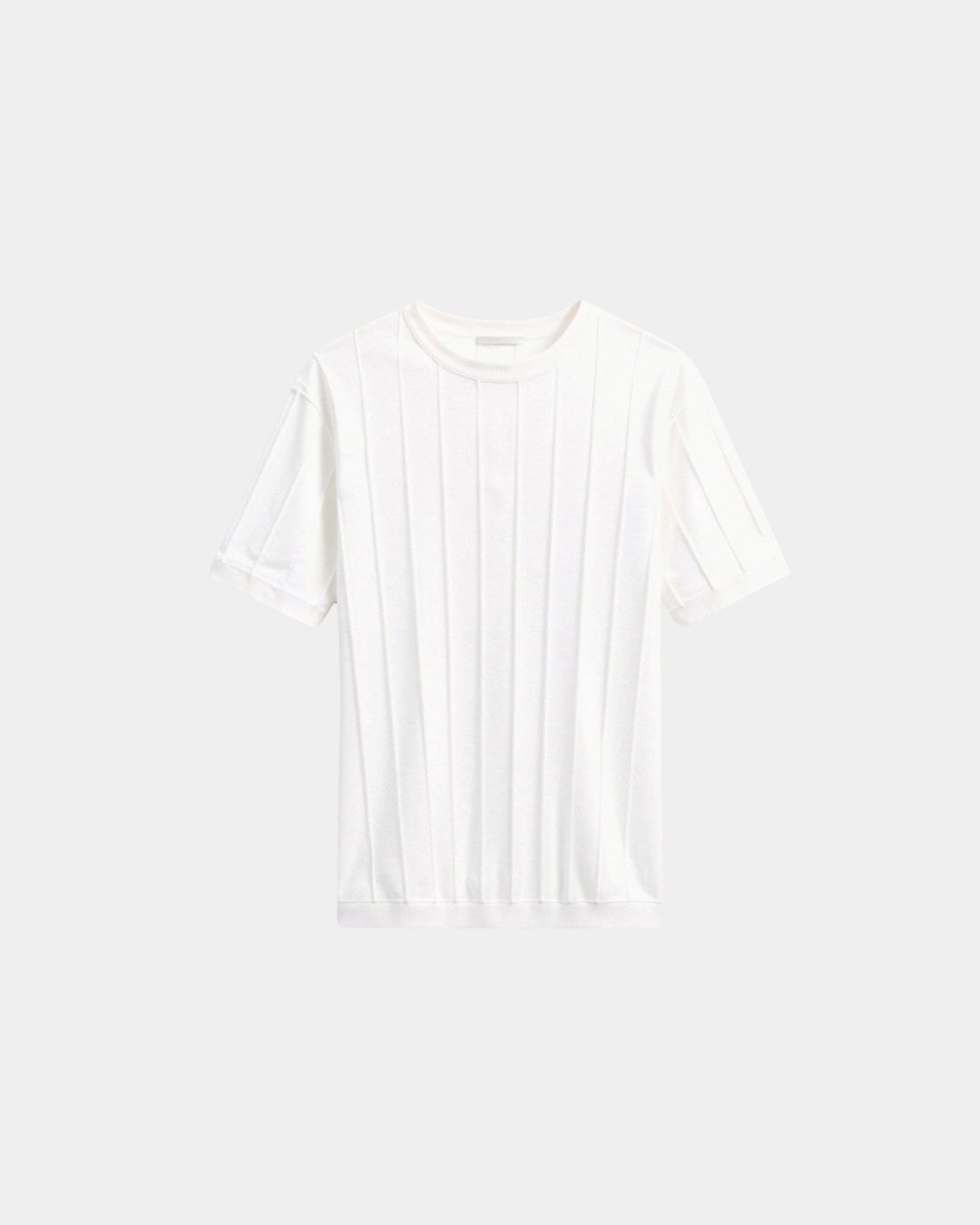 Herren-Strickshirt mit vertikaler Rippstruktur – Leichtes Oberteil für den Sommer