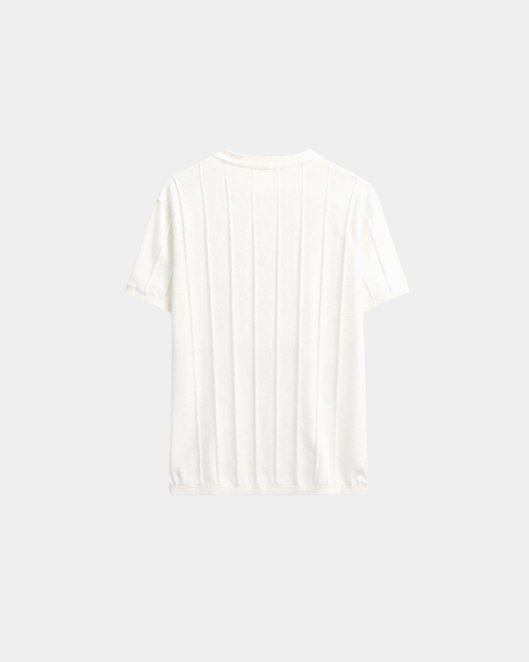 Herren-Strickshirt mit vertikaler Rippstruktur – Leichtes Oberteil für den Sommer