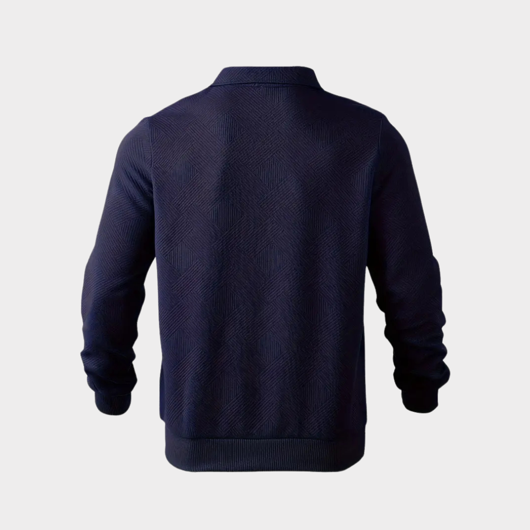 Herren Pullover mit Stehkragen und halbem Reißverschluss – Stilvoll & Modern