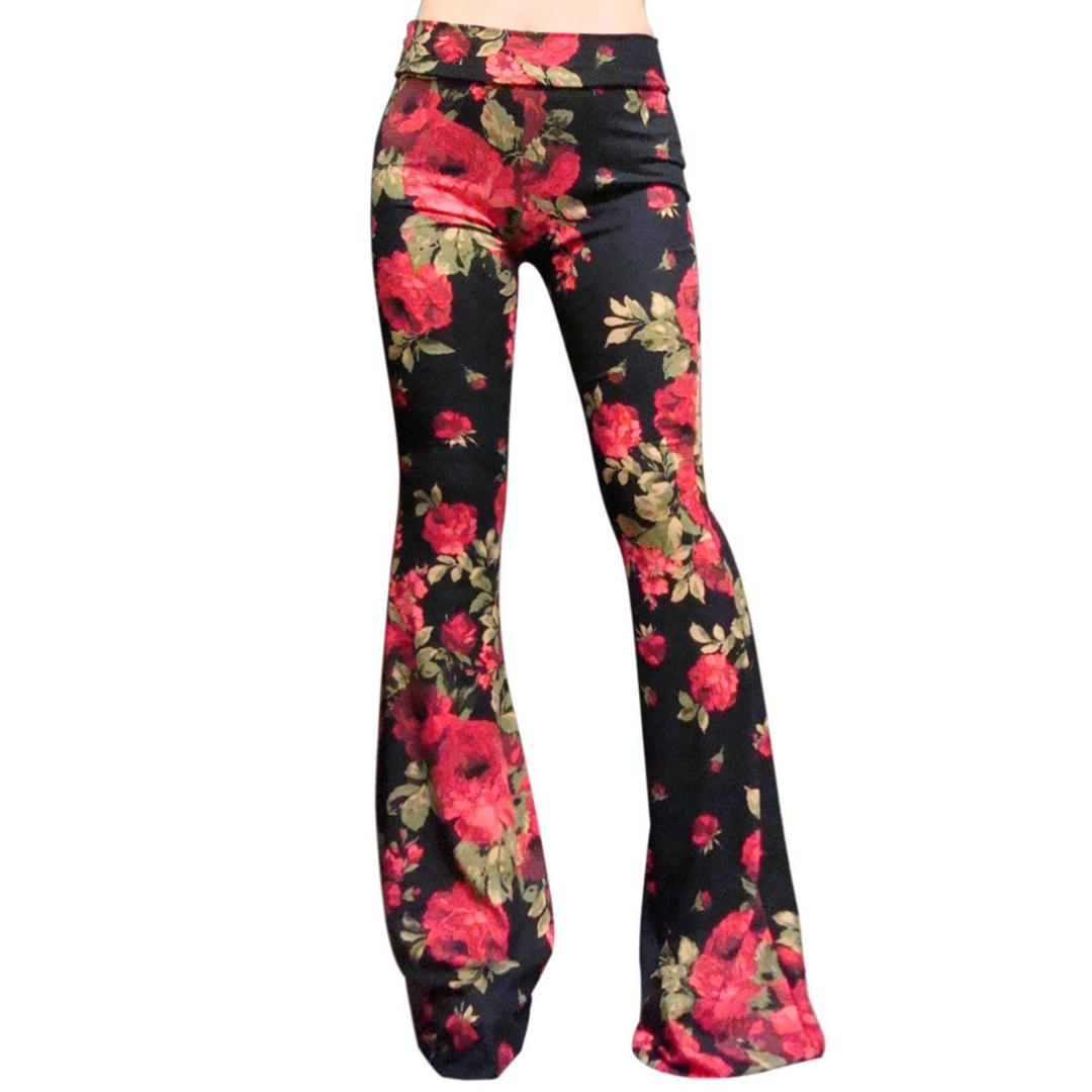 Leopard Bootcut-Hose