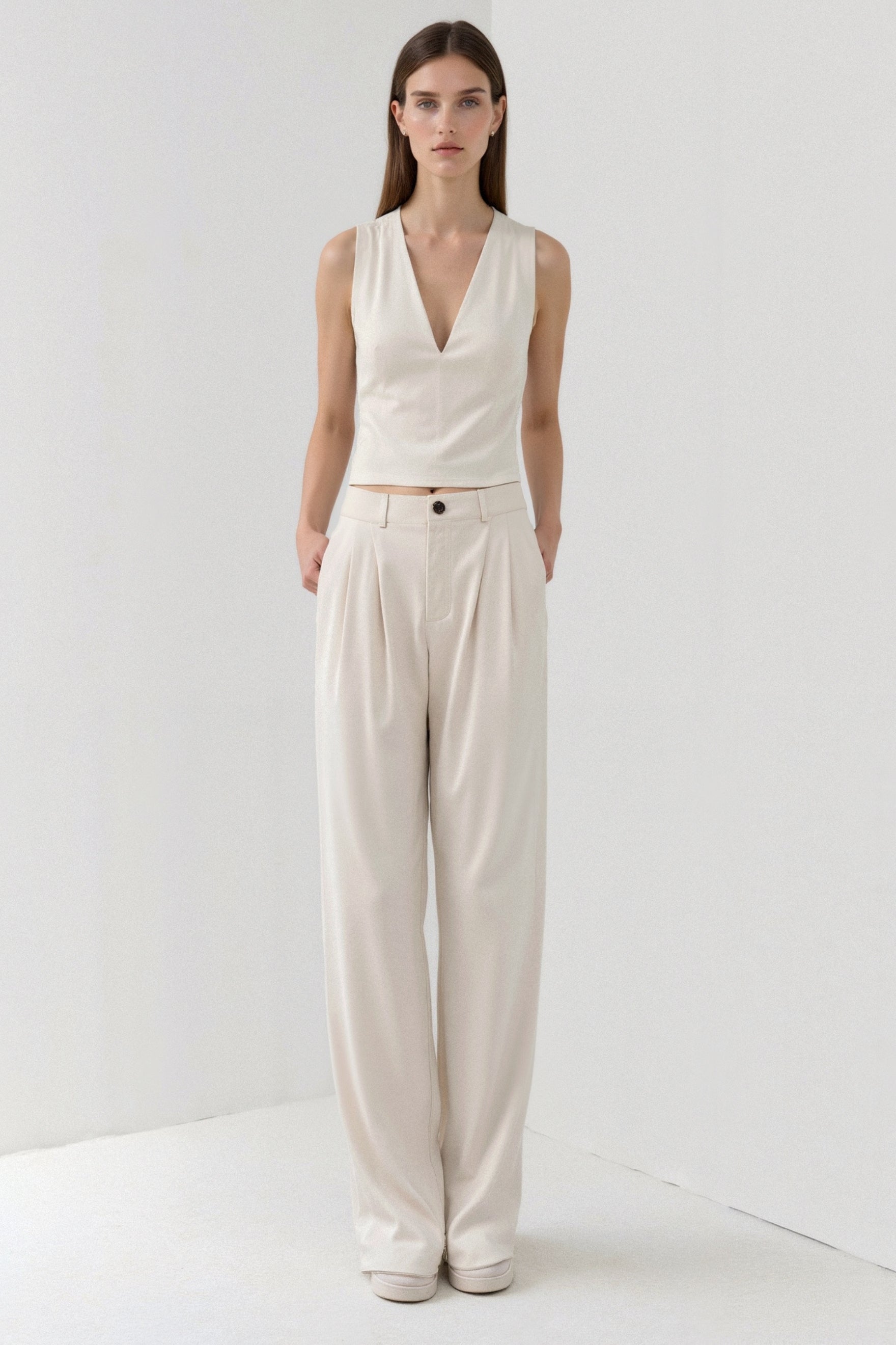Elegante Damenhose mit Bundfalte