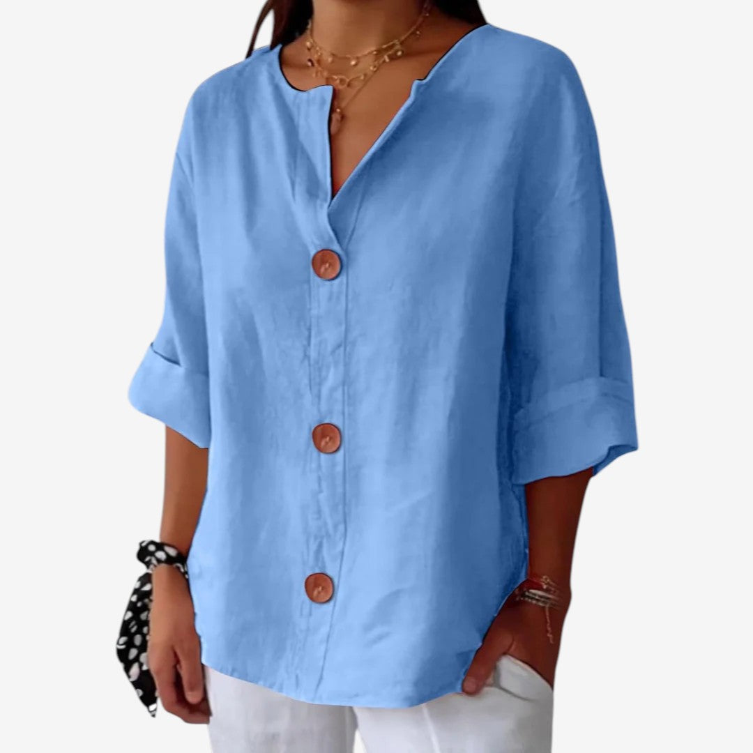 Clara™ | Leinenbluse Casual