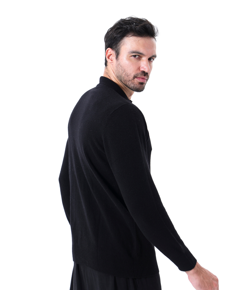 Bennett | Luxuriöser Herren Kaschmirpullover mit Polokragen & Knopfleiste
