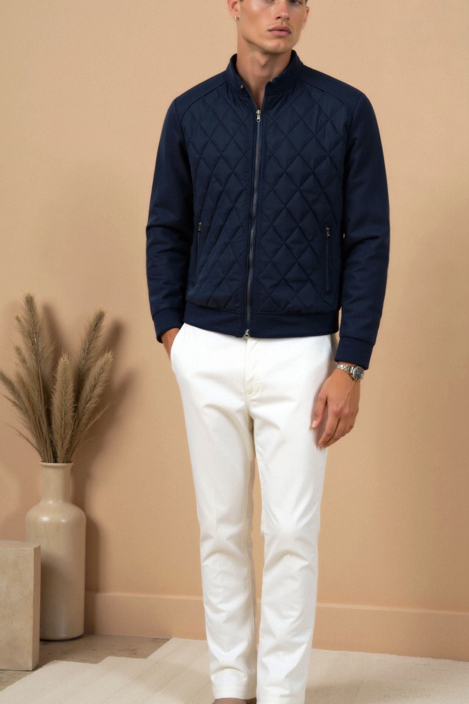 Leonardo | Elegante Herrenjacke mit Steppmuster