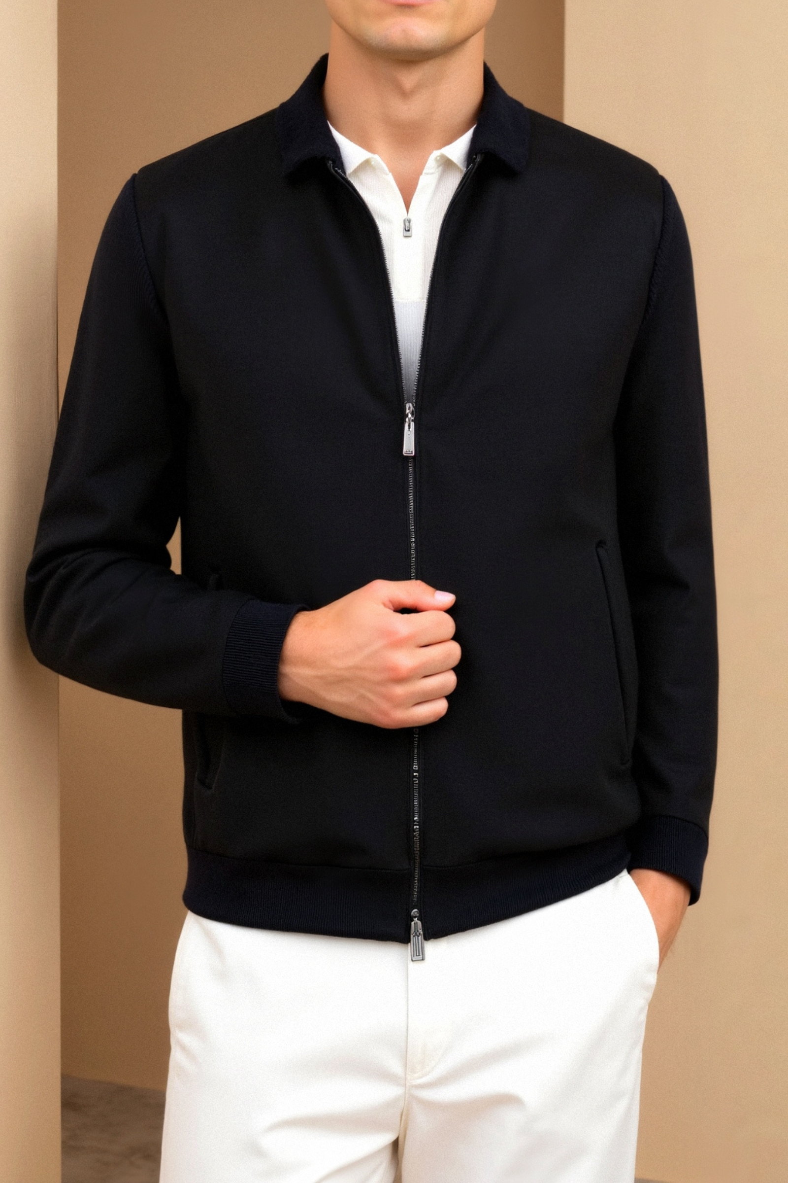 Enzo | Elegante Herrenjacke in Schwarz