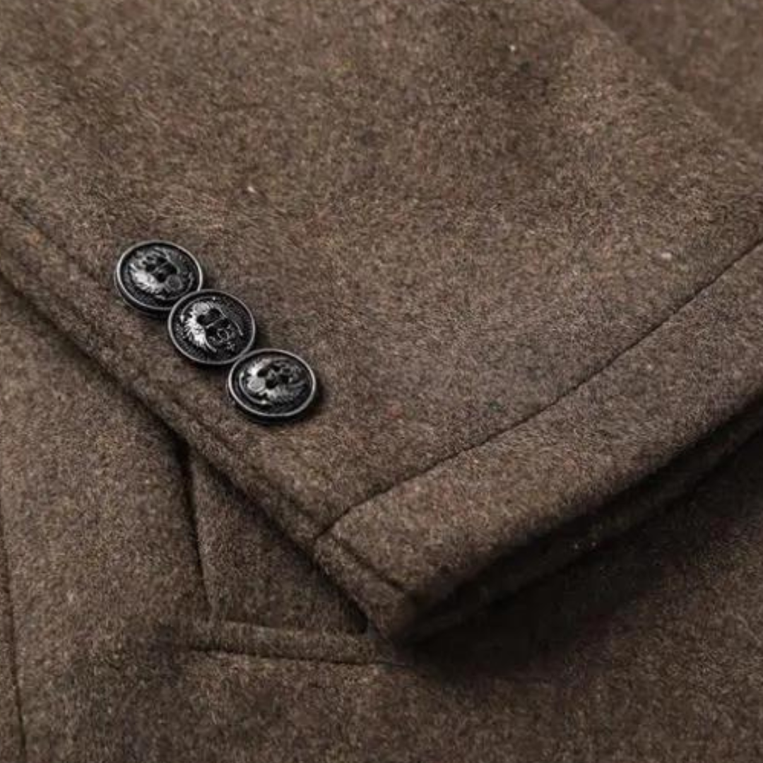 Hampus | Herren Wollmantel mit Stehkragen