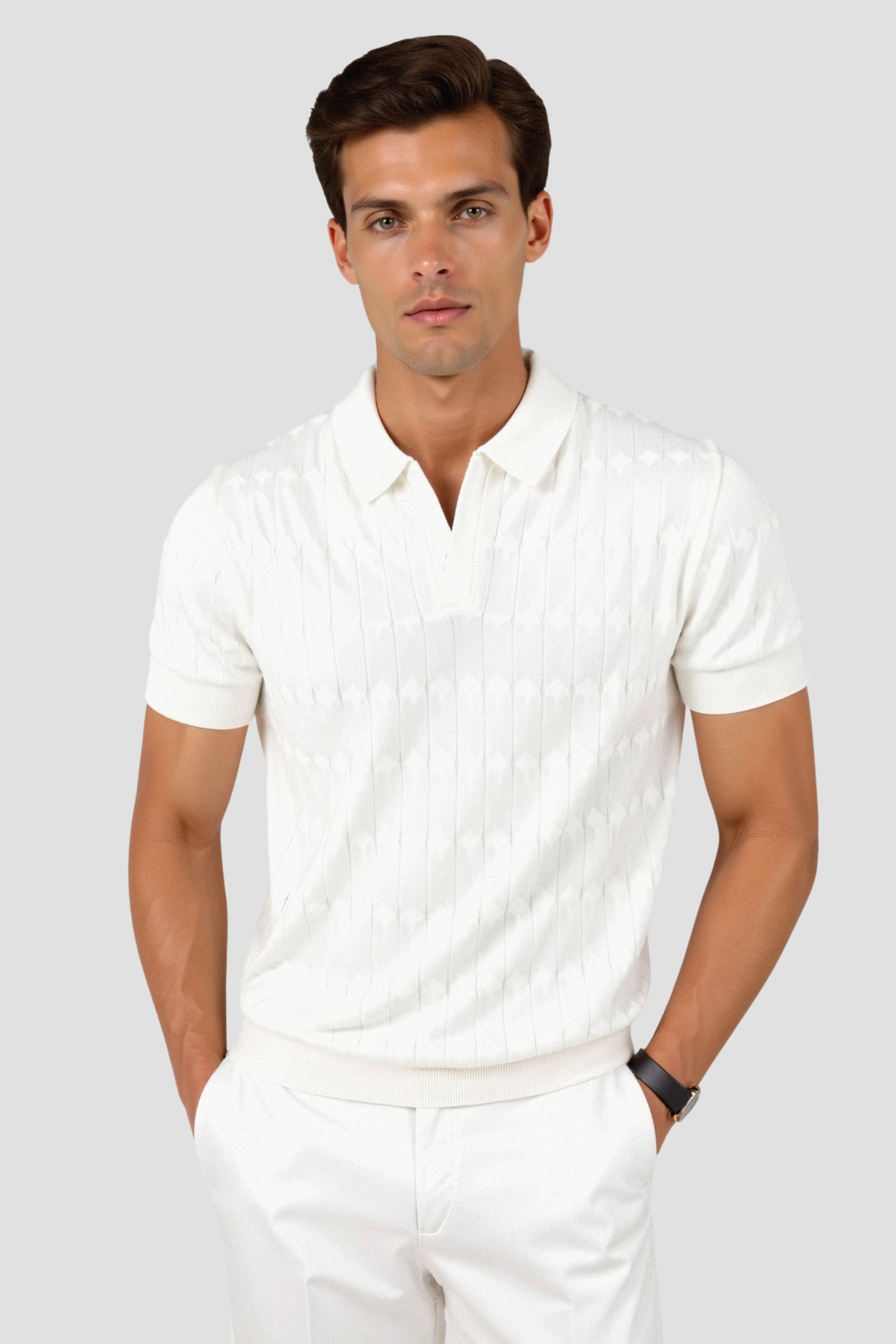 Herren-Polohemd in Weiß – Klassisch und Elegant