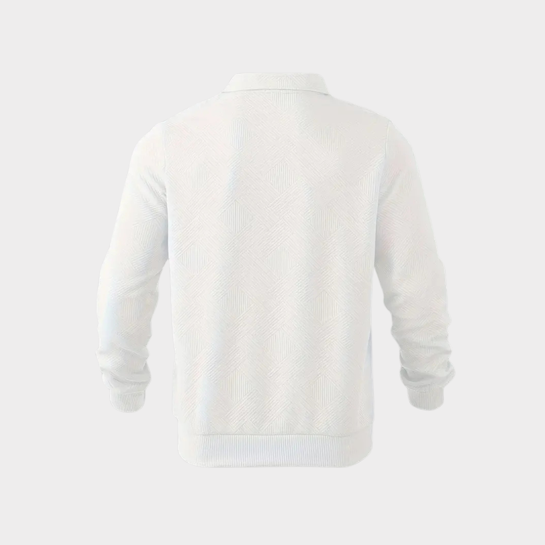 Herren Pullover mit Stehkragen und halbem Reißverschluss – Stilvoll & Modern