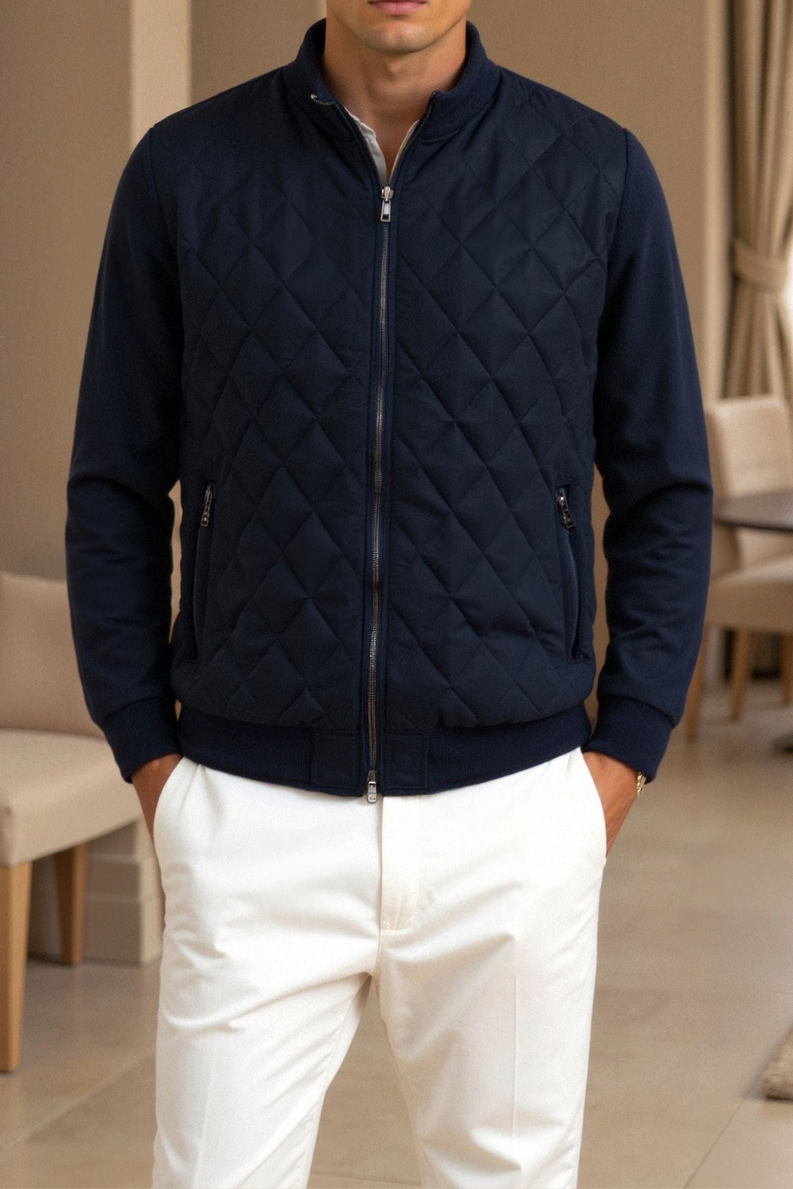 Leonardo | Elegante Herrenjacke mit Steppmuster