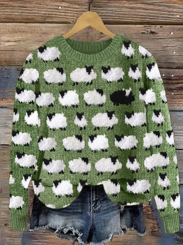 Céline™ - Weihnachts-Pullover mit Weihnachtsbäumen