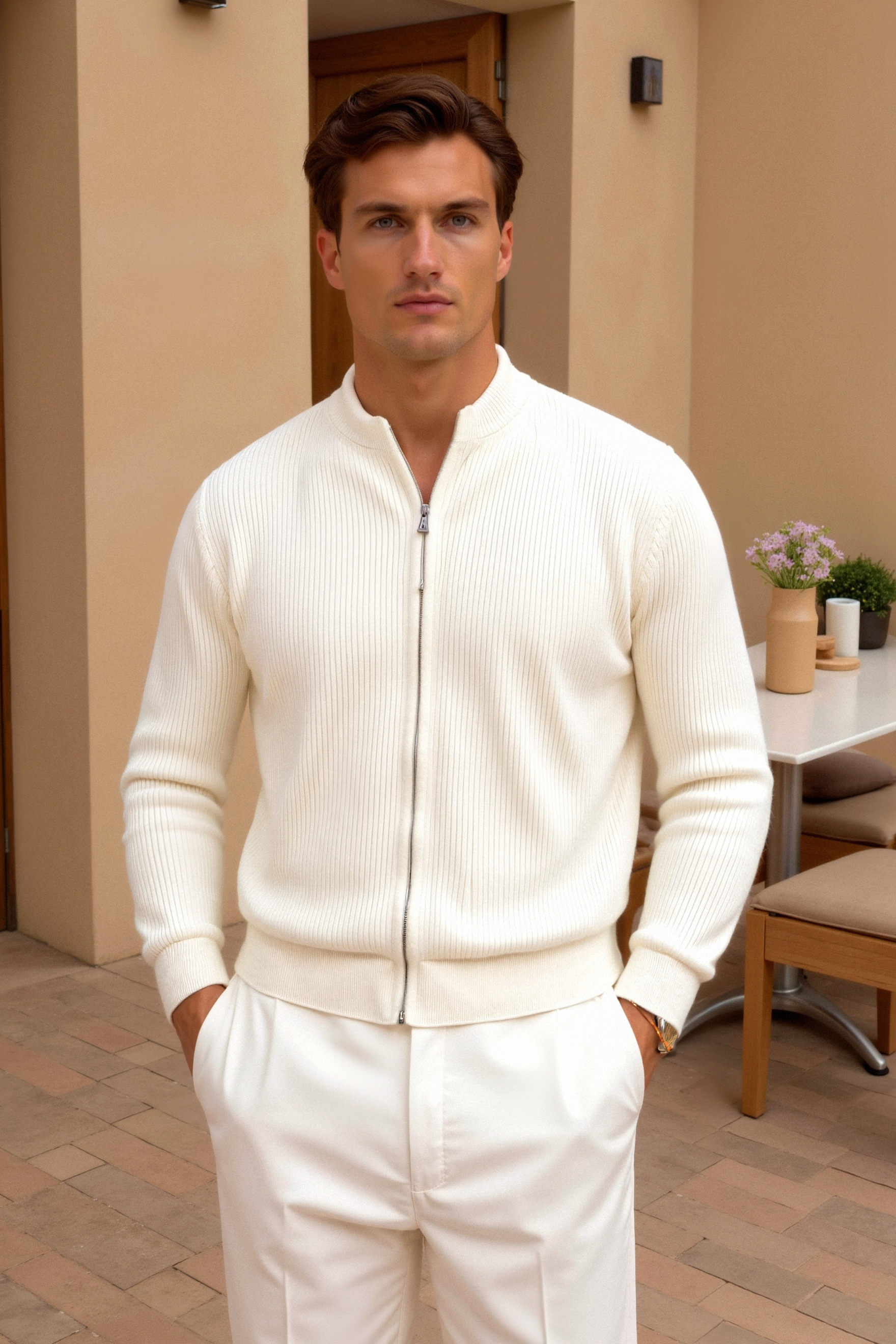 Elegante Minimalistische Strickjacke mit Reißverschluss | Stil & Komfort vereint