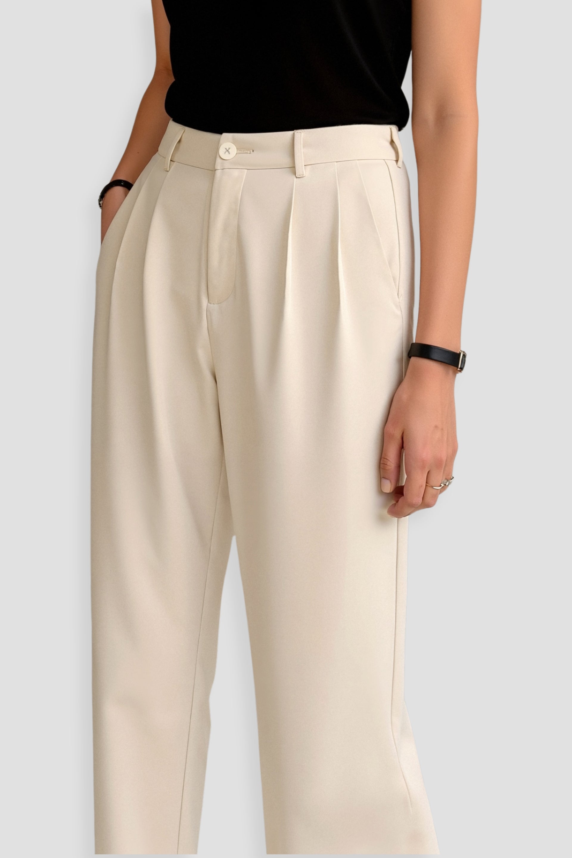Klassische Wide-Leg Hose mit hohem Bund für stilvolle Outfits