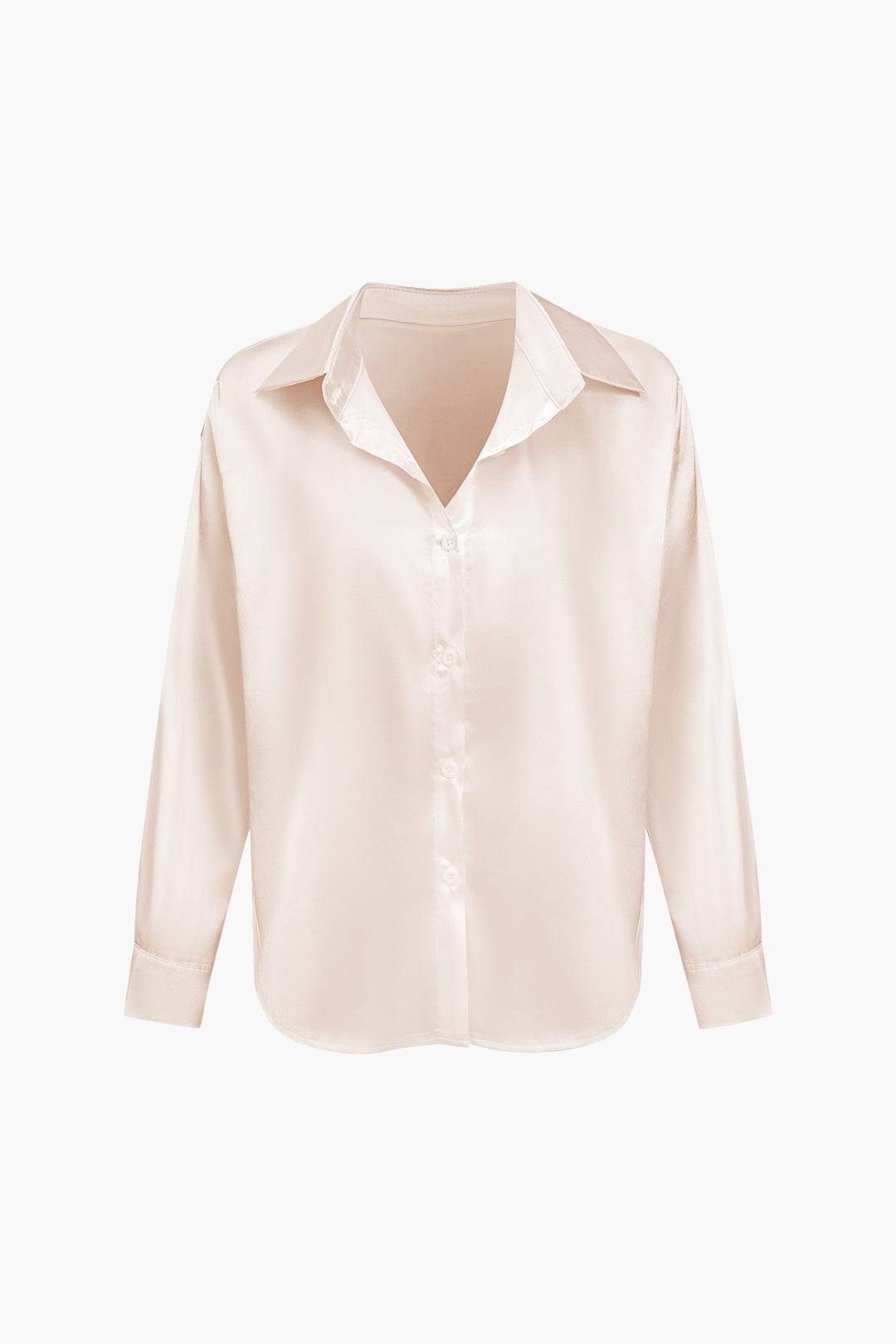 Florentine | Elegante Langarm-Bluse aus seidigem Satin