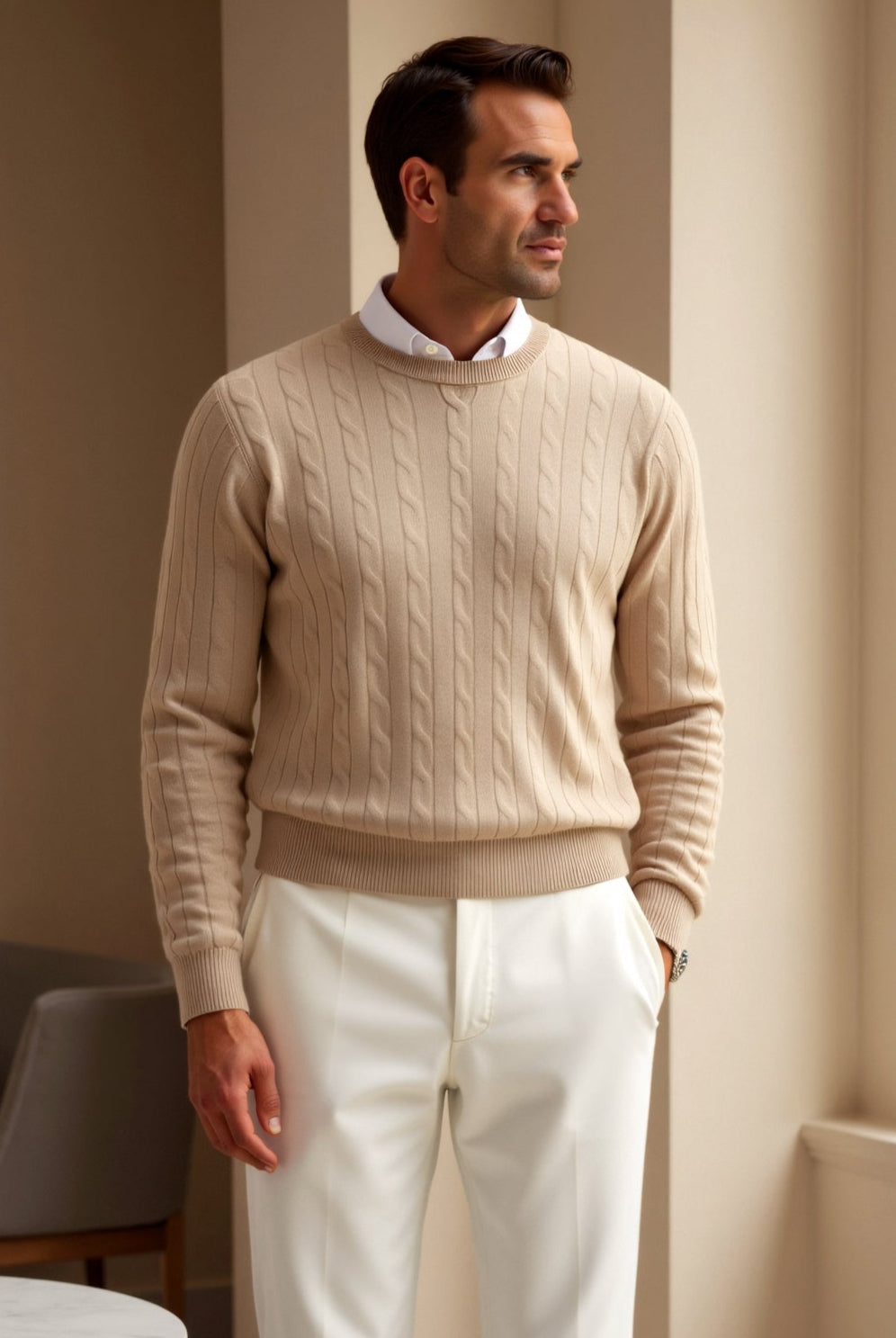 Klassischer Zopfstrickpullover | Eleganz trifft auf Komfort