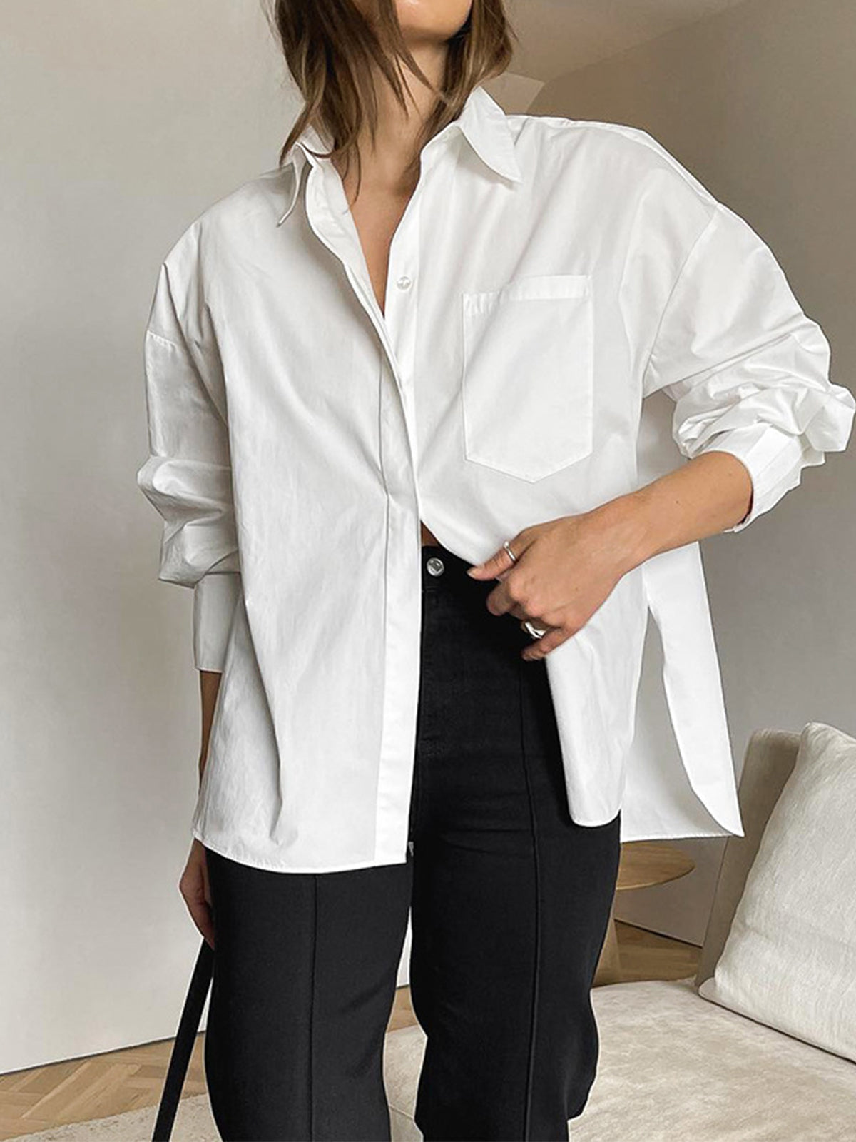 Klassische Oversized Damenbluse – Zeitlos, Vielseitig & Minimalistisch