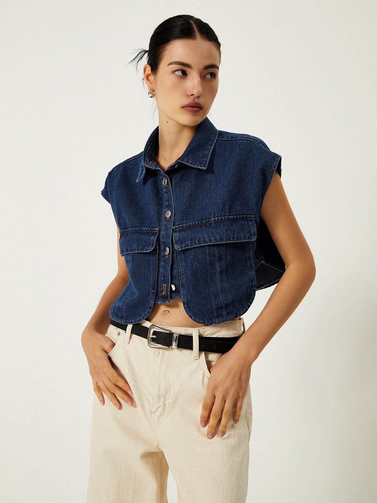 Lina | Cropped Jeans-Top – Lässig und Elegant zugleich