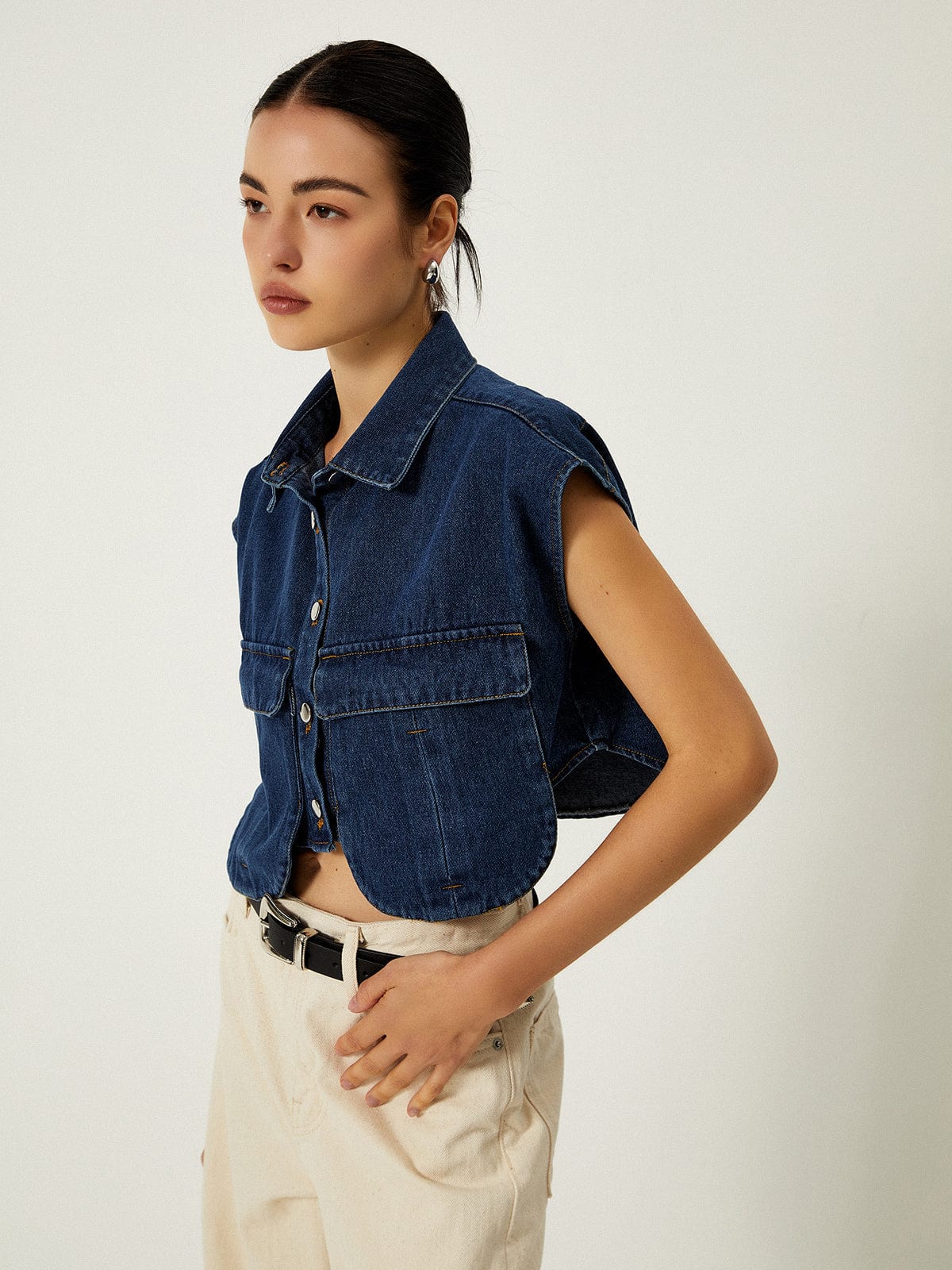 Lina | Cropped Jeans-Top – Lässig und Elegant zugleich