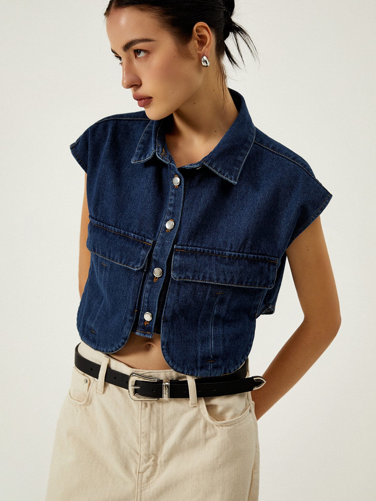 Lina | Cropped Jeans-Top – Lässig und Elegant zugleich