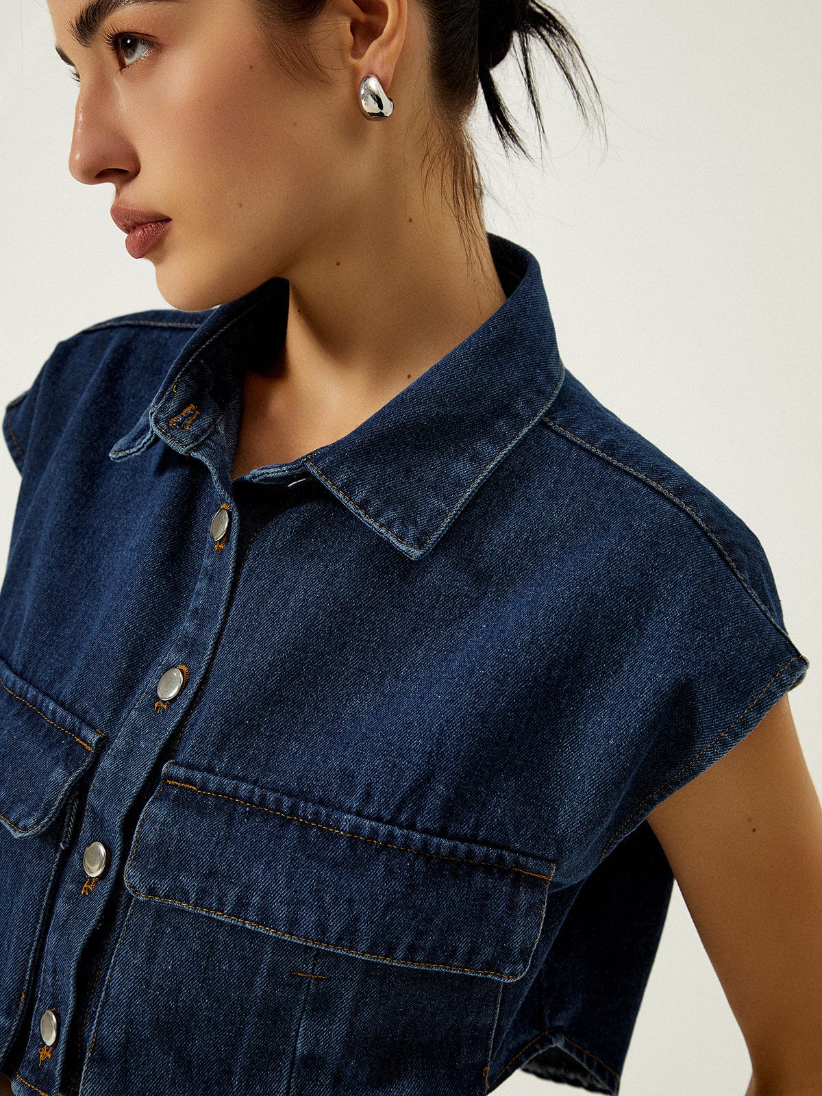 Lina | Cropped Jeans-Top – Lässig und Elegant zugleich