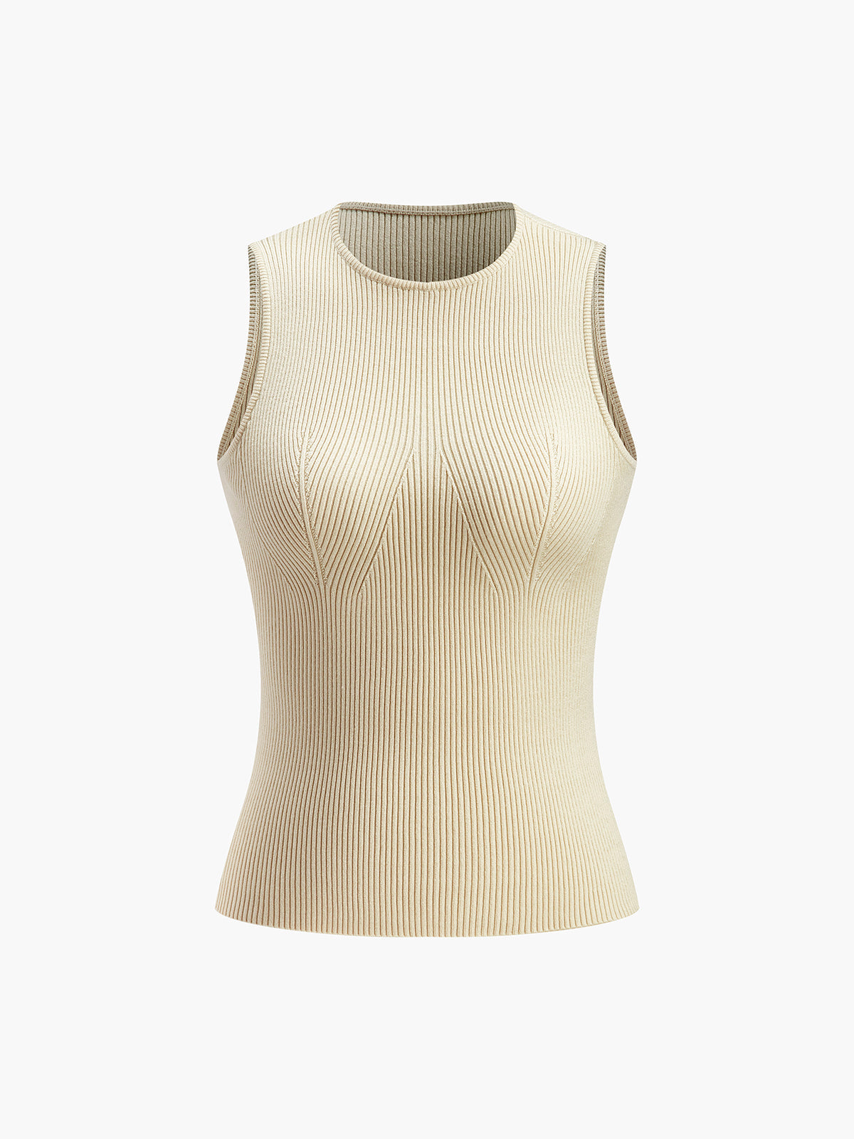 Marie | Ärmelloses Bodycon Rippenstrick Tank Top