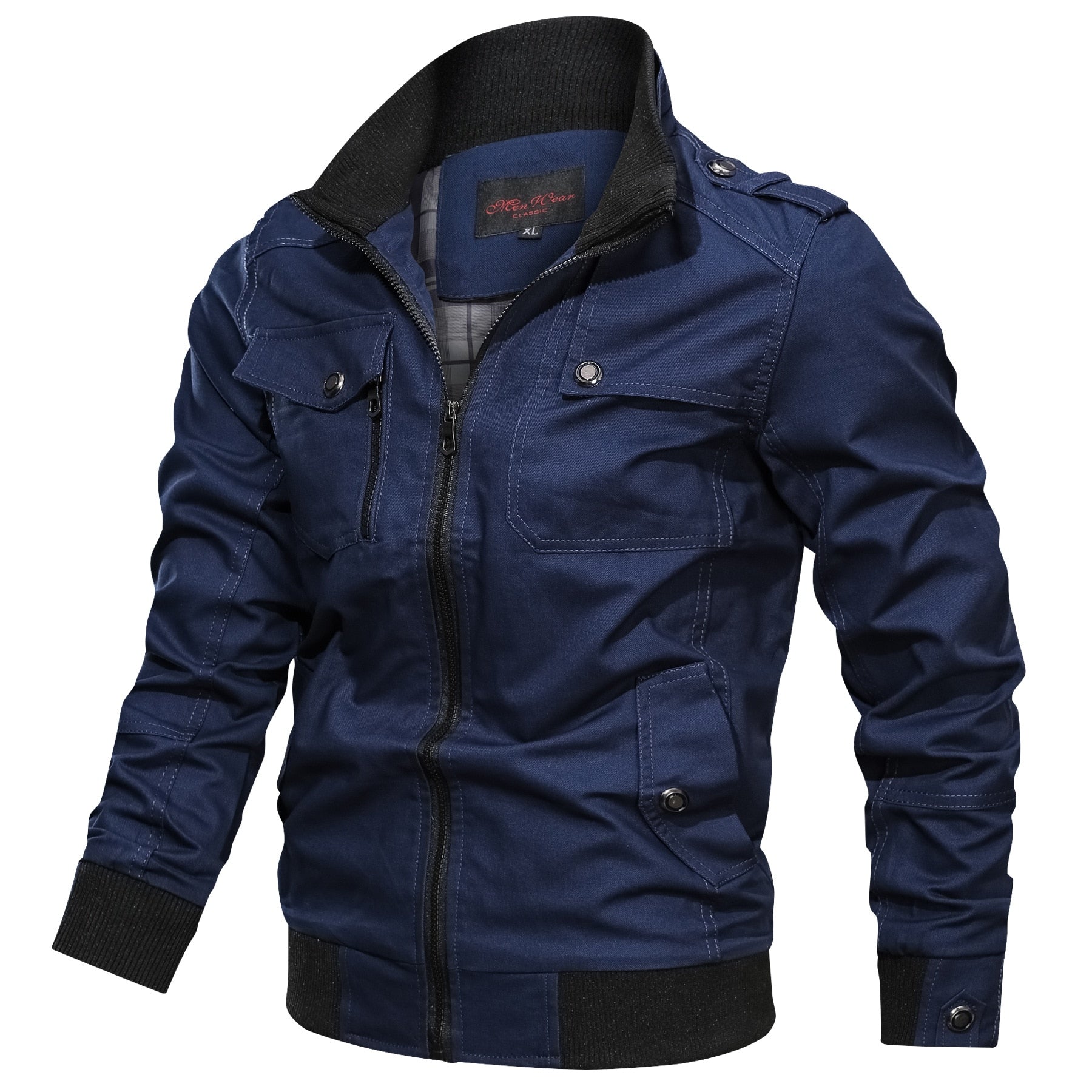 Klassische Übergangsjacke mit Stehkragen – Stilvolle Freizeitjacke für jeden Anlass