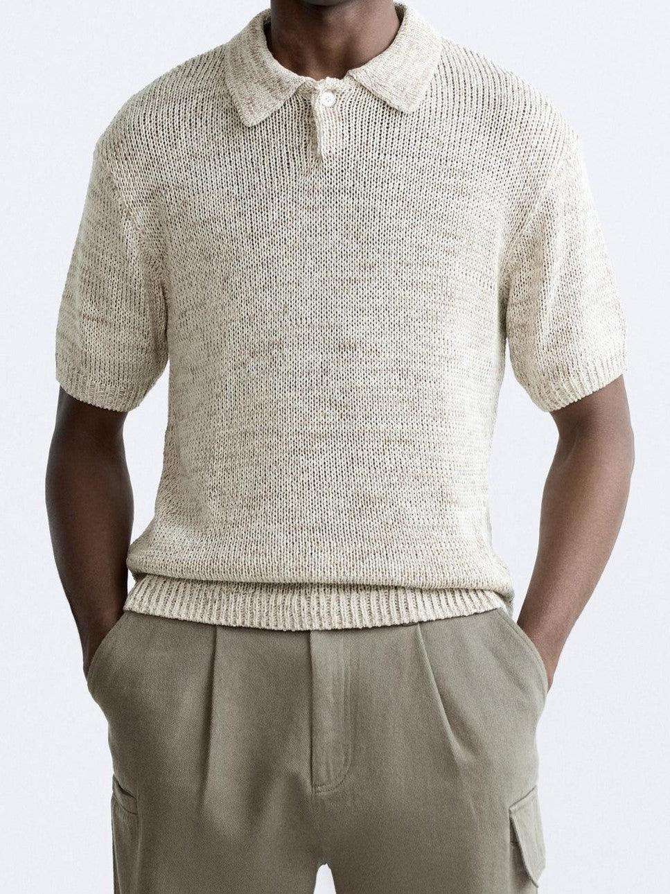 Lässiges Strickpolo im Vintage-Look
