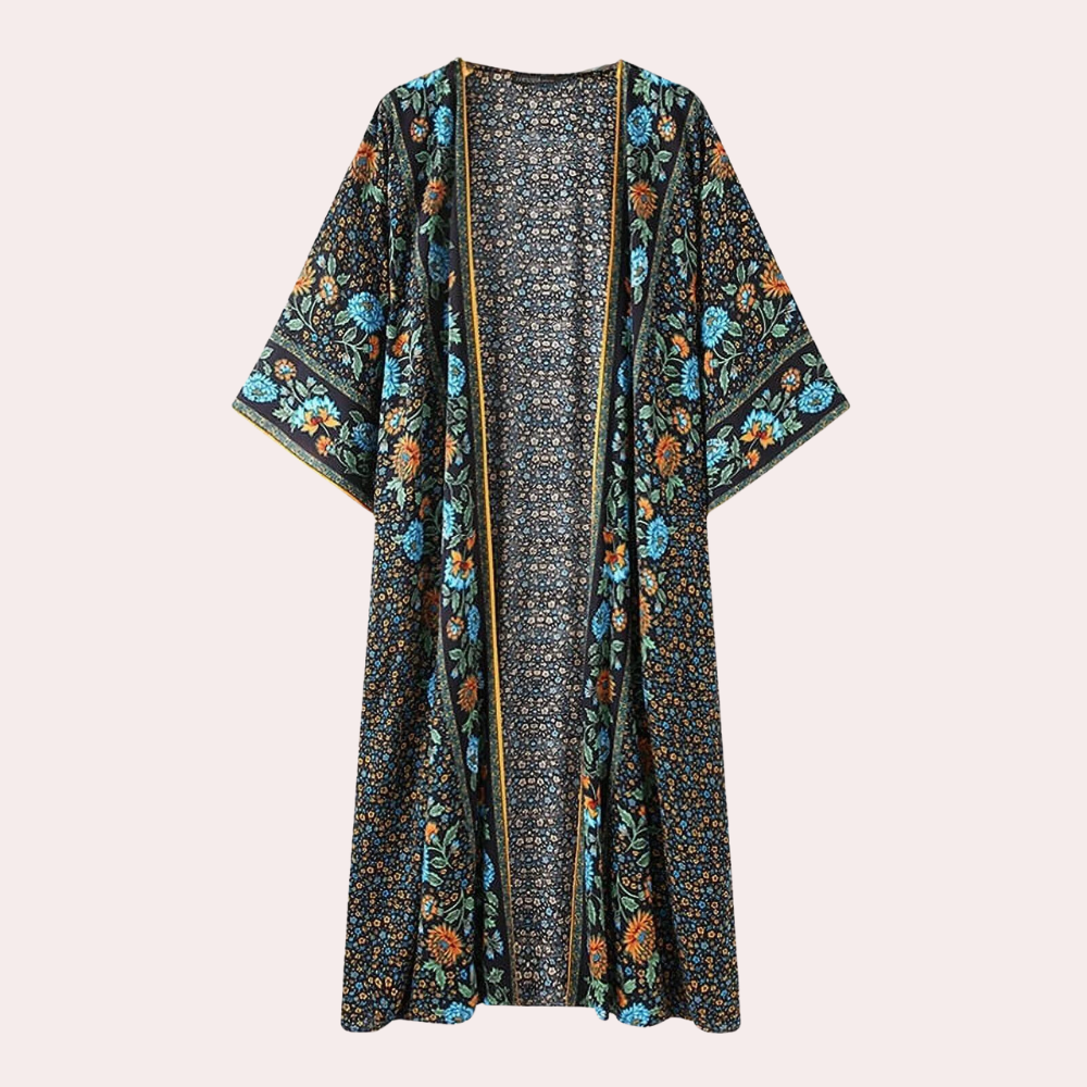 Courtney - Bohemian Blossom Elegance Langarm-Strickjacke