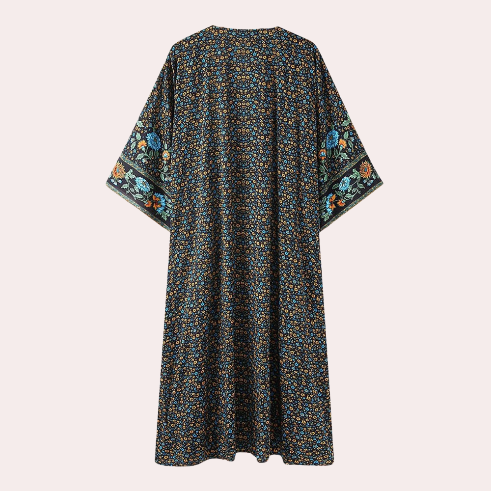 Courtney - Bohemian Blossom Elegance Langarm-Strickjacke