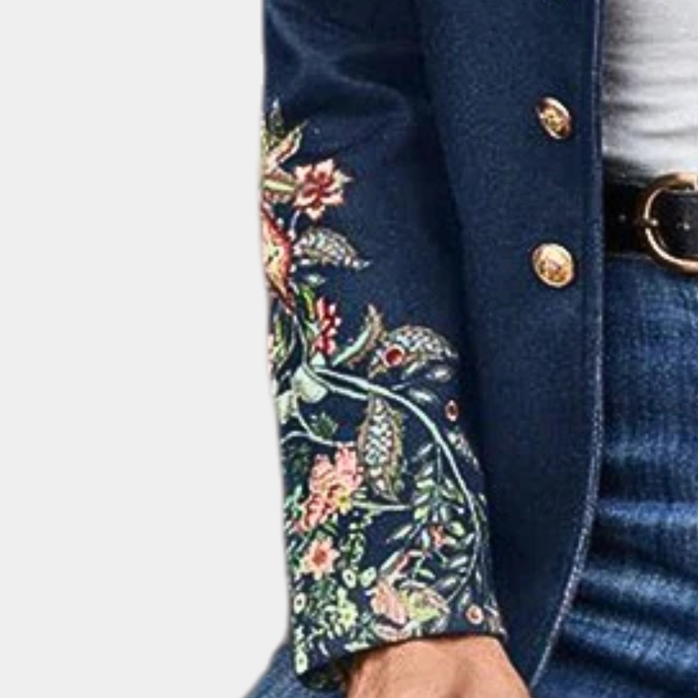 Iona - Stilvoller Damenblazer mit zauberhaftem Blumendruck