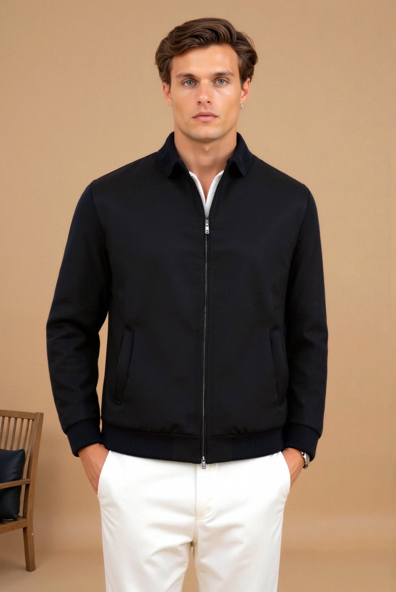 Enzo | Elegante Herrenjacke in Schwarz
