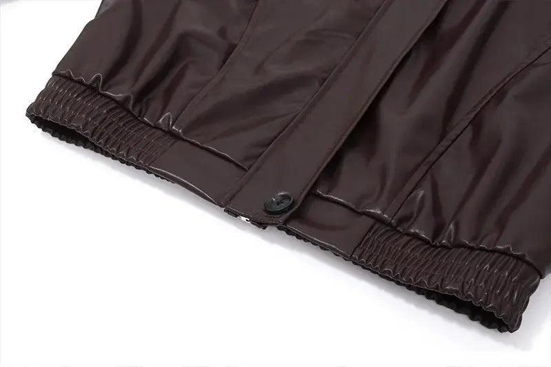 Gercy | Übergroße Kunstlederjacke