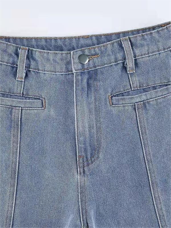 Flared Jeans mit Stern-Applikation – Hoher Bund & Vintage-Stil für Trend-Looks