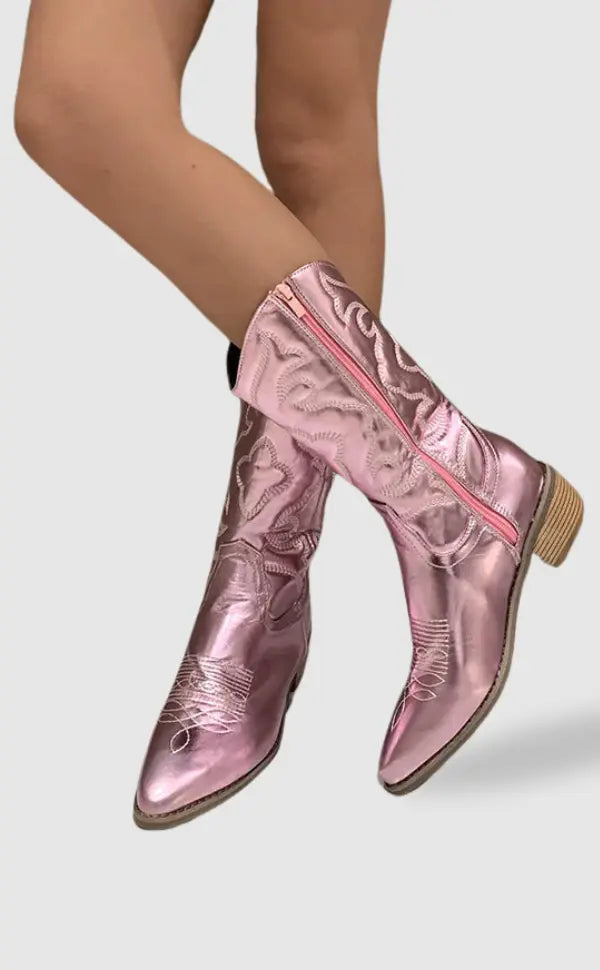 Geneva | Elegante Cowboy-Stiefel aus Metall