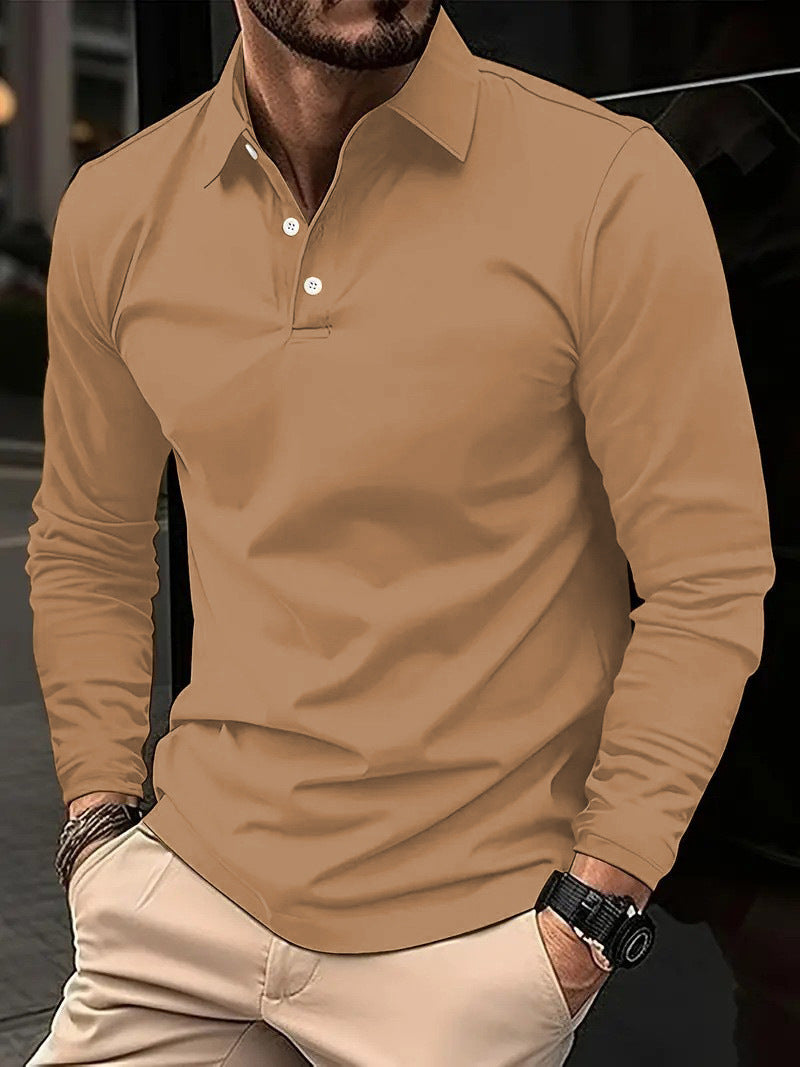 Langarm Poloshirt Herren – Stilvolles Freizeitshirt mit Knopfleiste