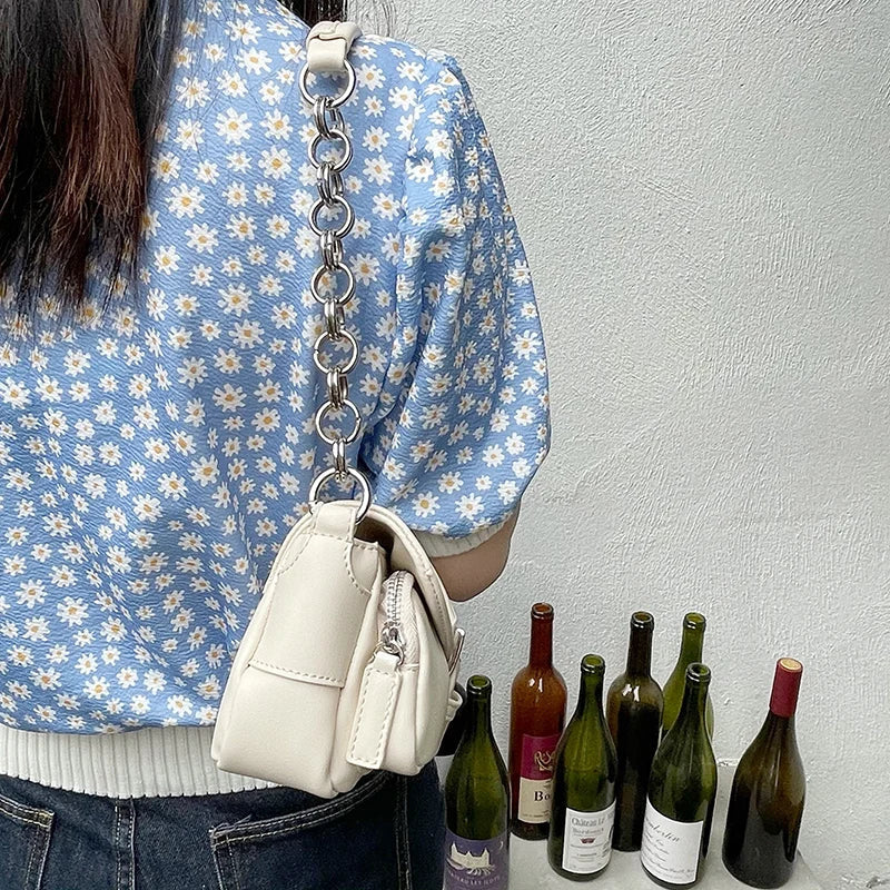 Retro Damen Kette Kleine Schultertasche