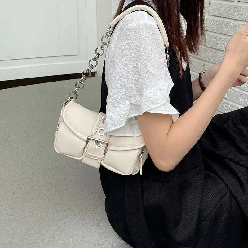 Retro Damen Kette Kleine Schultertasche