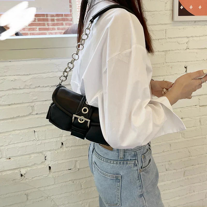 Retro Damen Kette Kleine Schultertasche