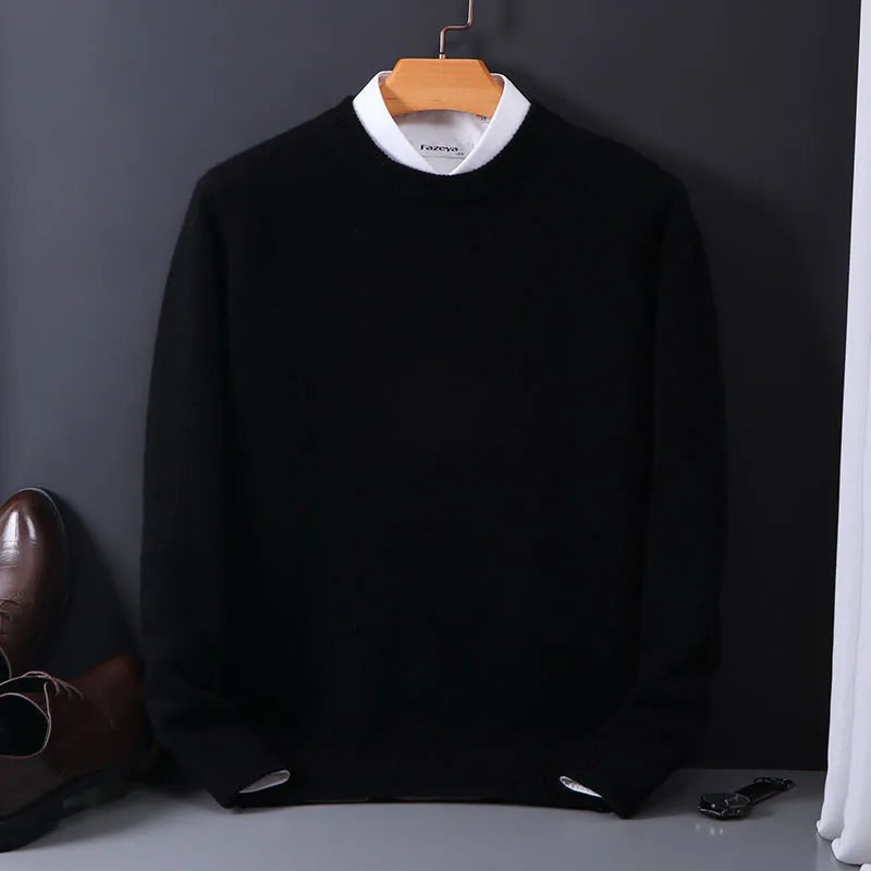 Klassischer Rundhals Pullover für Herren – Eleganter Strickpullover für Alltag & Büro