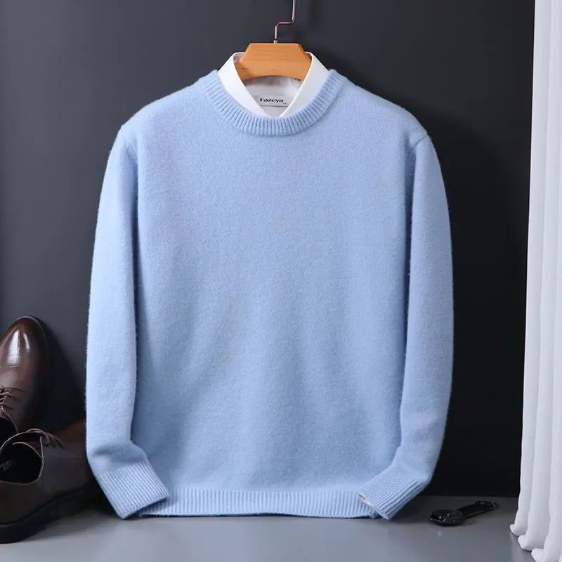 Klassischer Rundhals Pullover für Herren – Eleganter Strickpullover für Alltag & Büro