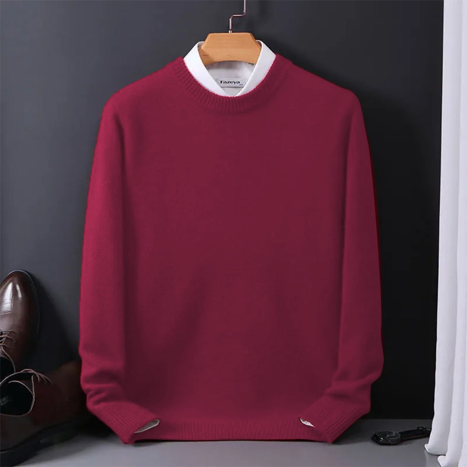 Klassischer Rundhals Pullover für Herren – Eleganter Strickpullover für Alltag & Büro