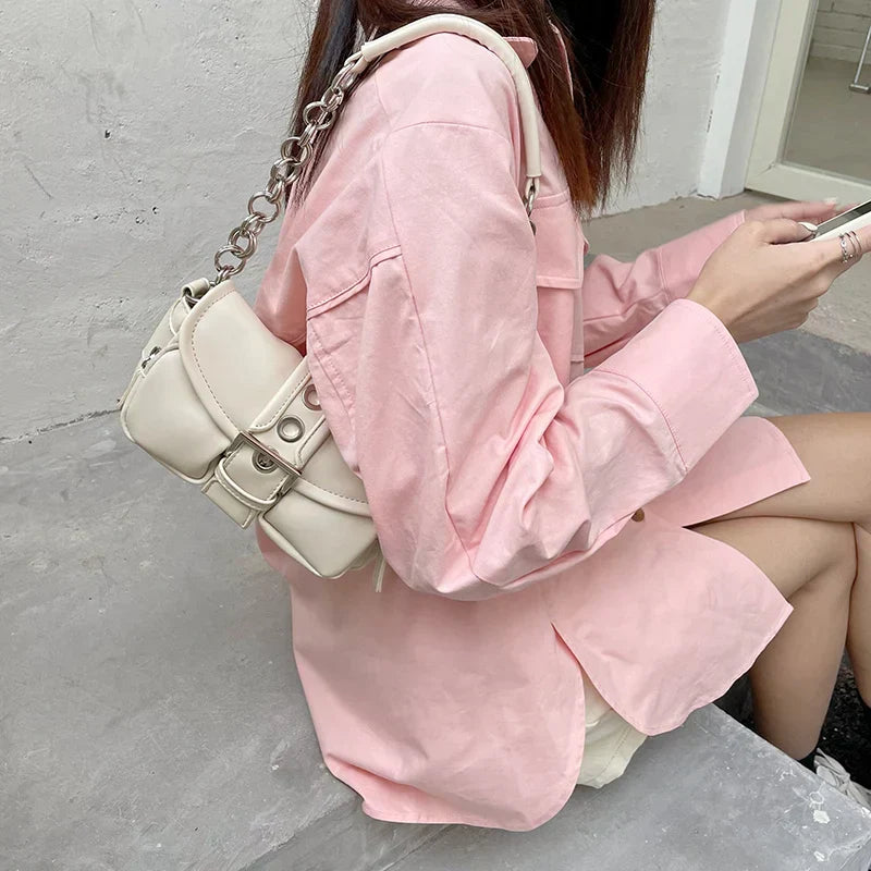 Retro Damen Kette Kleine Schultertasche