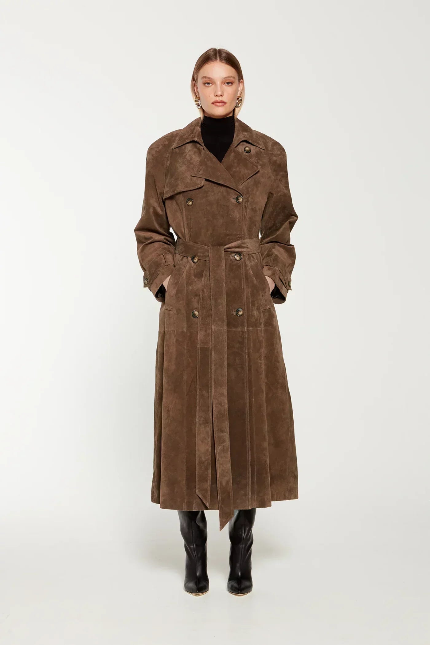 Lilu | Wildleder-Trenchcoat